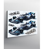 Kanvas Tablo Teknik Formula 1 Araç Tasarımı