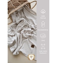 Birinci Sınıf Pamuklu Çok Amaçlı Kundak/battaniye (SOFT BEJ)