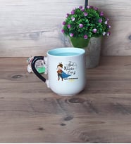 Kadın Öğretmene Hediye Kupa Bardak Sihirli Oval Fotoğraflı Öğretmenler Günü Hediyesi