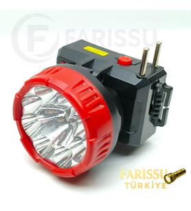 Gold Kama GK3309 LED Kafa Feneri 8 LED 1W Cree Şarjlı Madenci Lambası