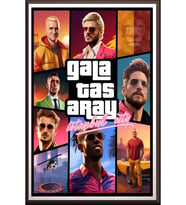 Galatasaray GTA Vice City Temalı Dekoratif MDF Tablo