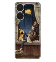 Realme C55 Kılıf Resimli Desenli Baskılı Silikon Dog And Girl 1358