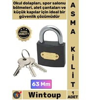 #Kilit Çelik Gövde Güvenlik Kilidi Dayanıklı Koruma Emniyetli Sağlam Mekanizma Asma Kilit 63 Mm