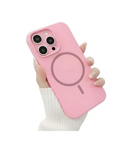 Coverzone ?phone 14 Pro Max ile Uyumlu Kadife ?� Y�zeyli Premium Silikon K?l?f MagSafe ile Uyumlu Kablosuz ?arj Destekli Darbe Emici Yumu?ak Dokulu Koruma Tasar?ml? Telefon K?l?f? ?eker