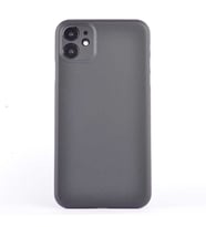 Uyumlu Model Apple iPhone 11 Kılıf A+ Ultra İnce Sert Kapak (Siyah)