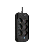 Çeşithane 6’lı Akım Korumalı Priz 2x USB 1x Type-C 2m Uzatma Kablosu Çocuk Korumalı