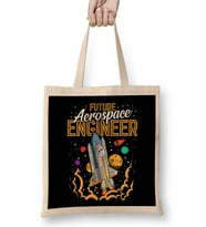 Future Aerospace Engineer Space Astronaut Explore Bez Çanta Uzun Saplı