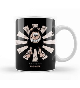 Gnasher Retro Japanese Kupa Bardak Porselen