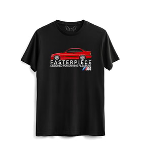 Bmw M Tasarımlı Dijital Baskılı Siyah Tshirt