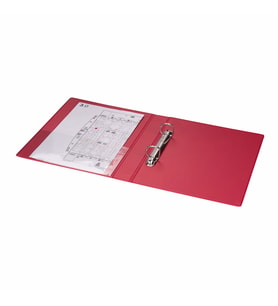 Evrak Sunum Tanıtım Firma Klasörü A5 Pvc 3 cm 2 Halkalı 200 Yaprak Kapasiteli Ring Binder File 19,5x23 cm (Kırmızı)