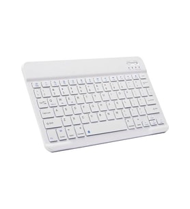 Xiaomi Pad 5 Tablet İçin Uyumlu Slim Şarjlı Türkçe Bluetooth Klavye (Beyaz)