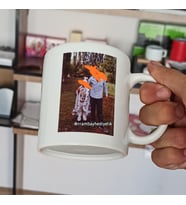 Resimli Kupa Bardak beyaz