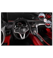 Cakatabloo Kırmızı Acura NSX Kokpit MDF Tablo