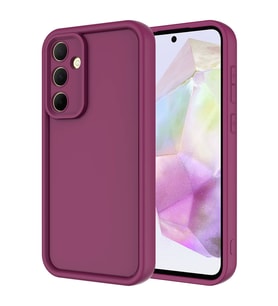 Samsung Galaxy A35 Uyumlu Kılıf Kamera Korumalı Zore Ananas Kapak (Mürdüm)