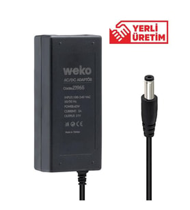 Weko 21 Volt 2 Amper Yerli Üretim Masaüsütü 5.5*2.5 Uçlu Şarjlı Matkap Adaptörü