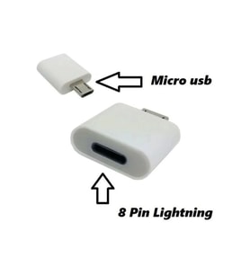 iPhone 8 Pin to Samsung Mikro Usb Çevirici Dönüştürücü Adaptör