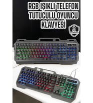 Q Klavye Rgb Işıklı Klavye Ve Mouse Seti Kablolu Mouse Hediyeliş