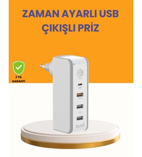 Zaman Kontrollü Şarj Cihazı 30W Hızlı Şarj ve Çoklu USB Çıkışı