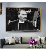 Altın Çerçeveli dekoratif tablo a429 (Gold)