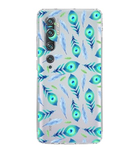 PrintiFy Xiaomi Mi Note 10 ile Uyumlu Nazar Boncuğu 3 Baskılı Kamera Korumalı Şeffaf Silikon Kılıf