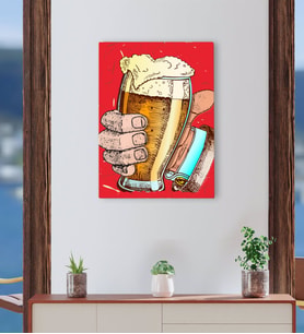 BK Gift Cafe & Bar & Restaurant Konseptli Kanvas Tablo-31