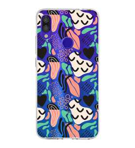 Xiaomi Redmi Note 7 Pro ile Uyumlu 1mm Kapak Memphis Desen Tasarımlı Şeffaf Silikon Kılıf