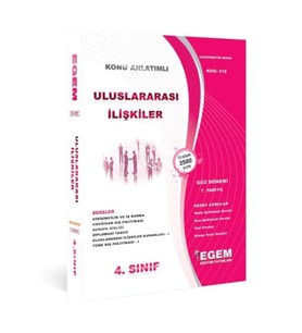 Egem Eğitim Yayınları Aöf Uluslararası Ilişkiler 4.sınıf 7.dönem Konu Anlatımlı Soru Bankası (Çok Renkli)
