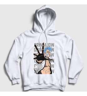 Presmono Unisex Beyaz Cero Grimmjow Anime Bleach Kapüşonlu Sweatshirt 127437tt