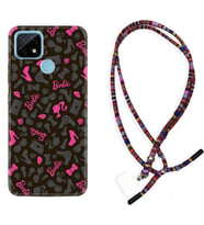 Realme C11 C21 C21Y C25Y C11 2021 Kılıf Boyun Asklı Rasta Silikon Barbie and Shoes 1413