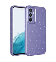 Samsung Galaxy A35 Kılıf Kamera Korumalı Simli Lüks Işıltılı Silikon (Mor)