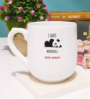 Sevimli Panda Kupa Bardak Oval
