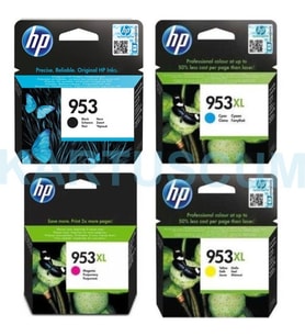 Hp 953 + 953XL Sarı Kırmızı Mavi Siyah Kartuş Seti - Officejet Pro 7720/7730/7740/8210