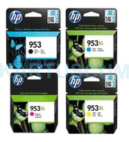 Hp 953 + 953XL Sarı Kırmızı Mavi Siyah Kartuş Seti - Officejet Pro 7720/7730/7740/8210