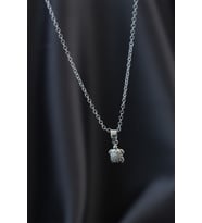 Minimal Caretta Caretta Silver Renk Zirkon Taşlı Kadın Kolye (Gümüş)