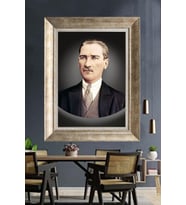 Gümüş Çerçeveli Atatürk Tablo za33