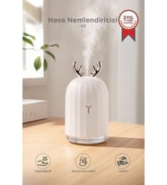 Torima Hava Nemlendiricisi Buhar Makinesi Geyik Figürlü Aroma Difüzör 220 ML H1 Beyaz