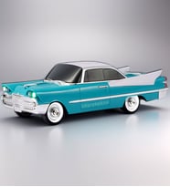 Ultratekno WS-1965BT Dodge 59 Model Retro Araba Bluetooth Hoparlör Fm Radyo USB Tf Aux Destekli Speaker (Turkuaz)