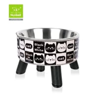 Nunbell Çelik Mama Kabı Yüksek Kedi Desen