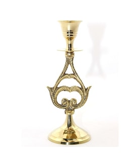 Tamamı Pirinçten İşlemeli Şamdan