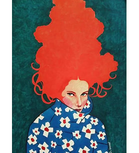 Kimonalı Kadın 3 Sayılarla Boyama Seti(40x50 cm Tuval Şasesine Gerili)