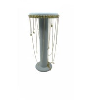 Süet Kumaş Gri Renk 35 cm Yuvarlak Model Kolye-tesbih-bileklik Standı
