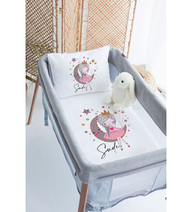 %100 Delux Pamuk Isme Özel 70x120 Park Yatak Nevresim Takımı