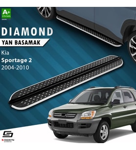 S-Dizayn Kia Sportage 2 Diamond Krom Yan Basamak 173 Cm 2004-2010