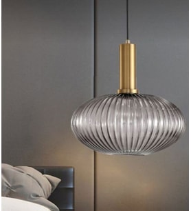 MYLİGHTS RUSTİK  FÜME  SARKIT AVİZE 25CM BRONZ ASKILI SPOR TEKLİ AVİZE
