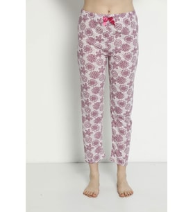 Pamuklu Yazlık Cepsiz Kadın Pijama Altı B27 (Kırmızı)