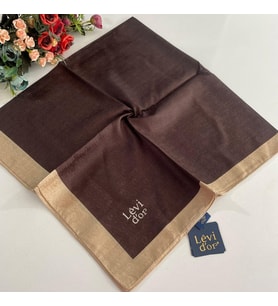 Levidor Premium Monogram Eşarp Kahve GX0207