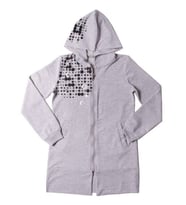 Toontoy Kız Çocuk Kapşonlu Hırka You Luck Better Varak Baskılı ( Gri-Melanj)