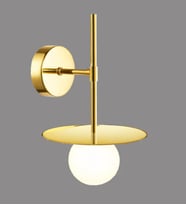 Brenda Camlı Duvar Aplik 3255-W15-4H-BY (Gold)