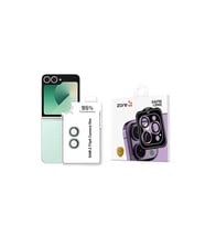 Samsung Galaxy Z Flip 6 Uyumlu Zore CL-11 Safir Parmak İzi Bırakmayan Anti-Reflective Kamera Lens Koruyucu (Açık Yeşil)