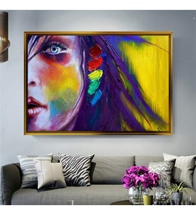 Altın Çerçeveli dekoratif tablo a600 (Gold)